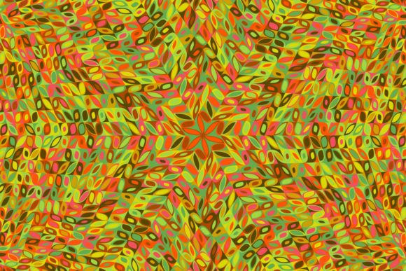 Abstract Circular Floral Background: Elevating Visual Projects with Dynamic Geometric Mosaics