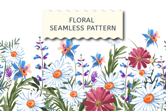 Designing with Nature: Utilizing the Floral Seamless Border with Marigold and Art Floral Vector Pattern
