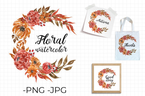 Elevating Seasonal Design: The Strategic Value of Floral Watercolor Wreath Autumn Set 2