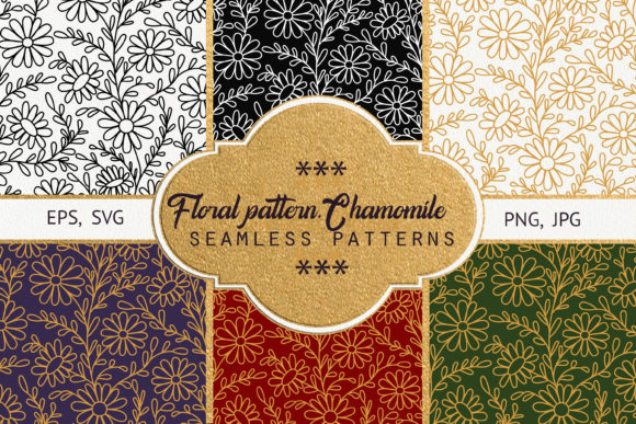 Floral Pattern Chamomile: Versatile Seamless Designs for Modern Creative Projects