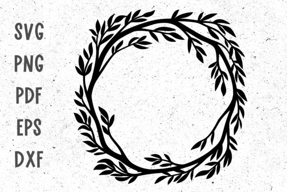 Floral Twig Wreath SVG for Cricut Design