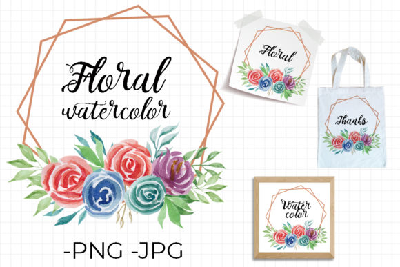 Floral Watercolor Frame Set V3: Design Essentials