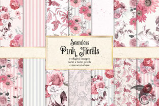 Pink Floral Digital Paper for Creative Projects