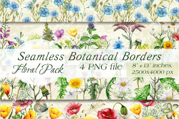 Seamless Floral Borders Set for Creative Design