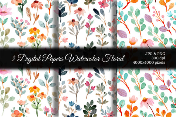 Seamless Pattern Floral Watercolor 77: Elevating Digital and Print Design Projects