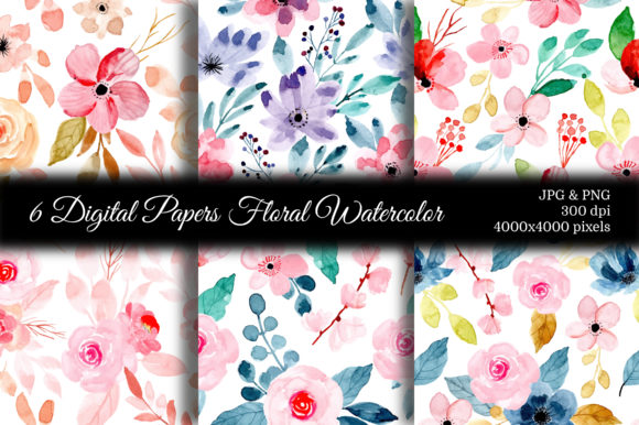 Seamless Pattern Floral Watercolor 93: Elevating Digital and Print Design Projects