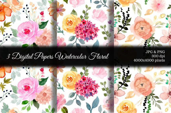 Seamless Pattern Floral Watercolor 95: Creative Uses