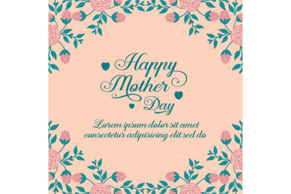 Unique Floral for Happy Mother Day: Elevating Greeting Cards with Elegant Vector Art